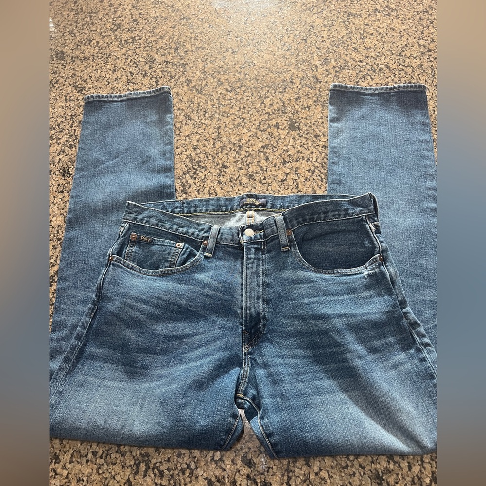 Ralph Lauren Men’s Straight Jeans in Two Blue Washes - Picture 3 of 5